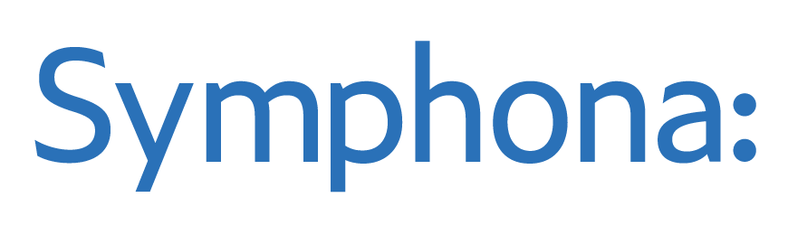 Symphona wordmark in blue